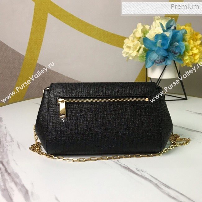 Bottega Veneta Grained Calfskin Mini BV Angle Chain Bag Black 2019 (MS-0011335)