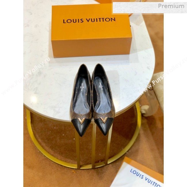Louis Vuitton Heartbreaker Monogram Canvas V Charm Flat Ballerinas  2020 (SY-0011404)