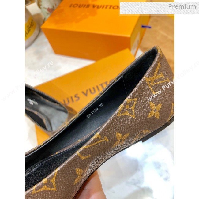 Louis Vuitton Heartbreaker Monogram Canvas V Charm Flat Ballerinas  2020 (SY-0011404)