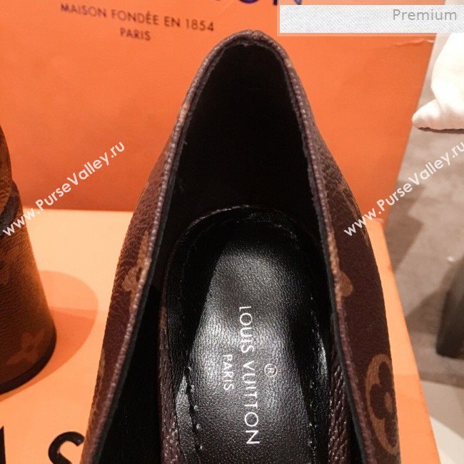 Louis Vuitton Madeleine Monogram Canvas Square LV Pumps 7.5cm Heel 2020 (KL-0011410)