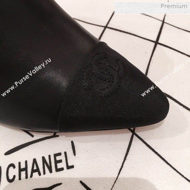 Chanel Stitching Lambskin Heel Short Boots Black 2019 (KL-0011412)