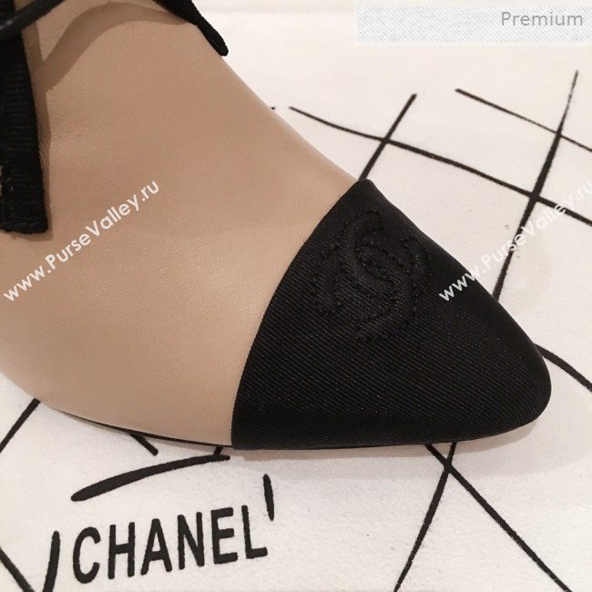 Chanel Stitching Lambskin Heel Short Boots Nude 2019 (KL-0011413)