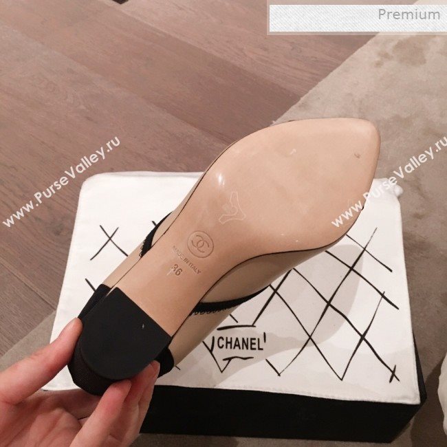 Chanel Stitching Lambskin Heel Short Boots Nude 2019 (KL-0011413)