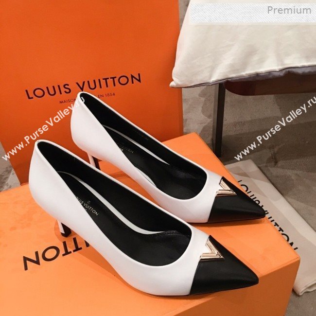 Louis Vuitton Heartbreaker Leather V Charm Pumps White 2020 (KL-0011414)