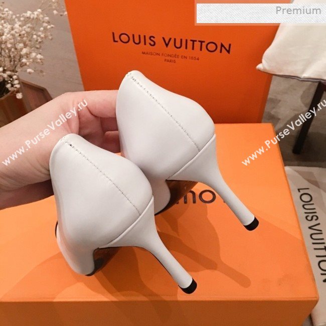 Louis Vuitton Heartbreaker Leather V Charm Pumps White 2020 (KL-0011414)