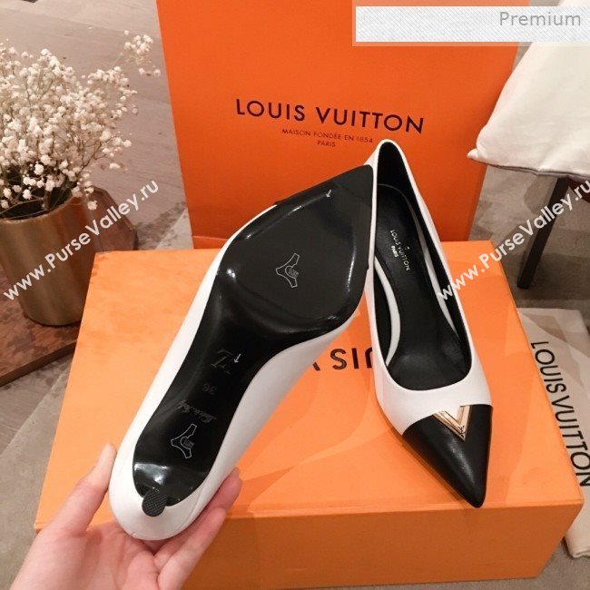 Louis Vuitton Heartbreaker Leather V Charm Pumps White 2020 (KL-0011414)