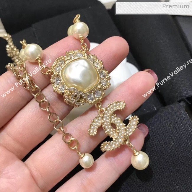 Chanel Crystal Bloom CC Pendant Long Necklace 2019 (YF-0011415)