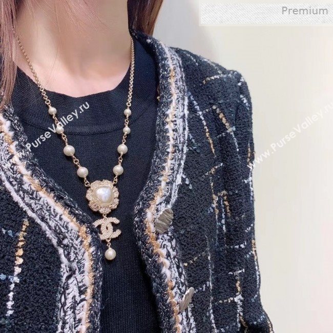 Chanel Crystal Bloom CC Pendant Long Necklace 2019 (YF-0011415)