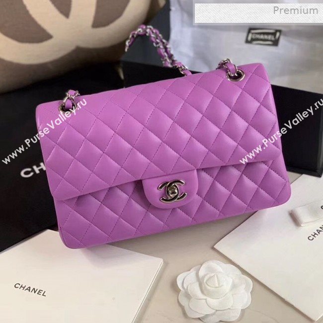 Chanel Quilted Lambskin Classic Medium Flap Bag Purple 2019 (XING-0011503)