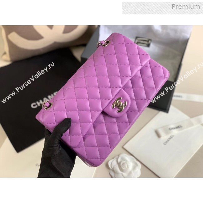 Chanel Quilted Lambskin Classic Medium Flap Bag Purple 2019 (XING-0011503)