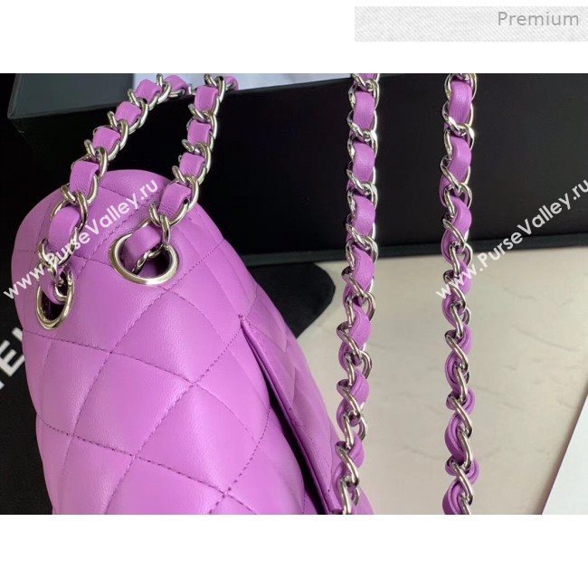 Chanel Quilted Lambskin Classic Medium Flap Bag Purple 2019 (XING-0011503)