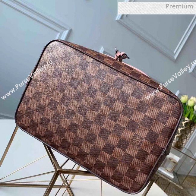 Louis Vuitton NéoNoé Damier Ebene Canvas Bucket Bag N40198 Pink 2019 (KI-0011505)