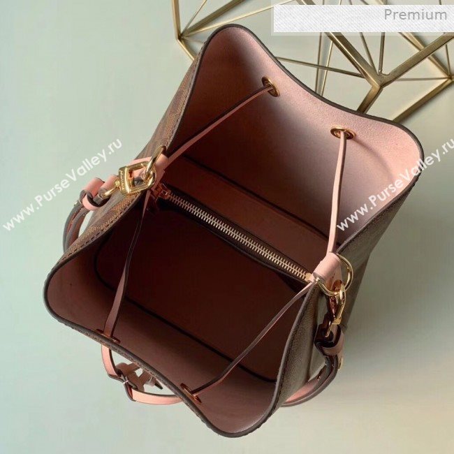 Louis Vuitton NéoNoé Damier Ebene Canvas Bucket Bag N40198 Pink 2019 (KI-0011505)