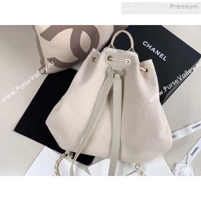 Chanel Cambo Canvas Backpack White 2019 (XING-0011301)