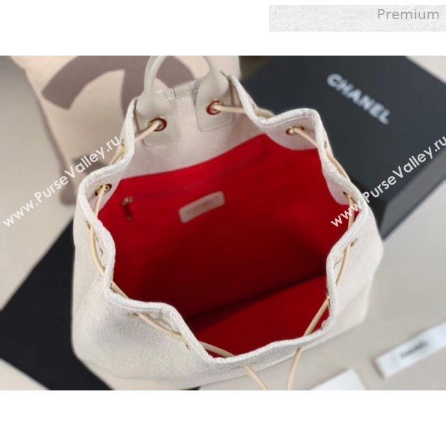 Chanel Cambo Canvas Backpack White 2019 (XING-0011301)
