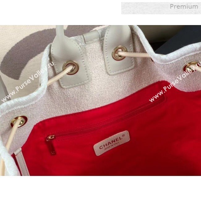 Chanel Cambo Canvas Backpack White 2019 (XING-0011301)