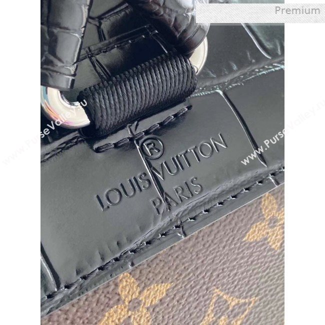 Louis Vuitton Mens Christopher PM Backpack in Monogram Canvas and Crocodile Leather M41379 2019 (KI-0011302)