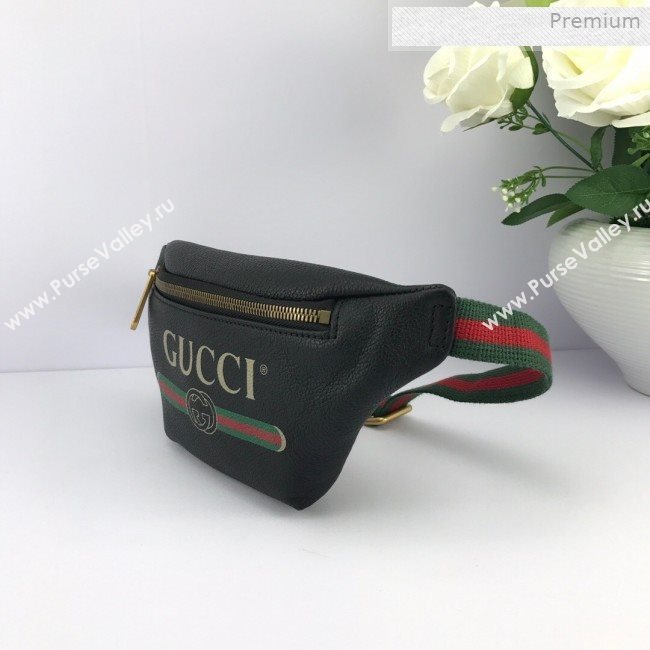 Gucci Logo Print Small Belt Bag 527792 Black 2019 (DLH-0011305)