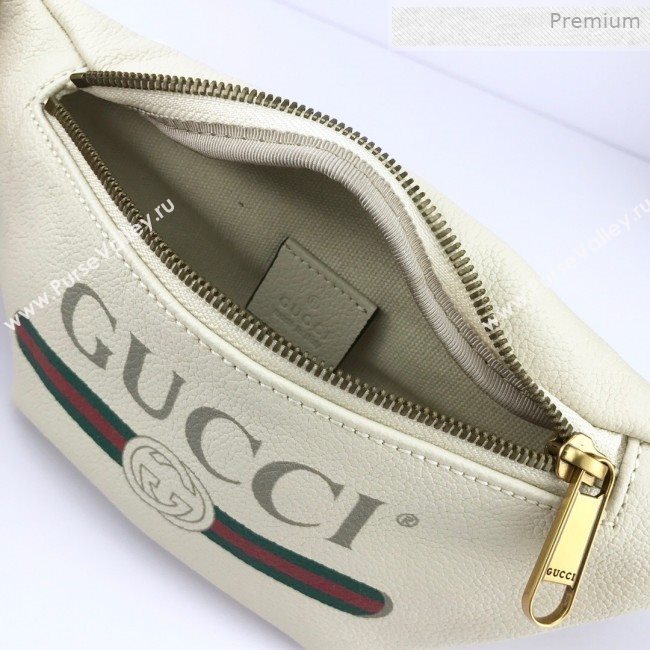 Gucci Logo Print Small Belt Bag 527792 White 2019 (DLH-0011304)