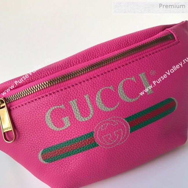 Gucci Logo Print Small Belt Bag 527792 Pink 2019 (DLH-0011306)