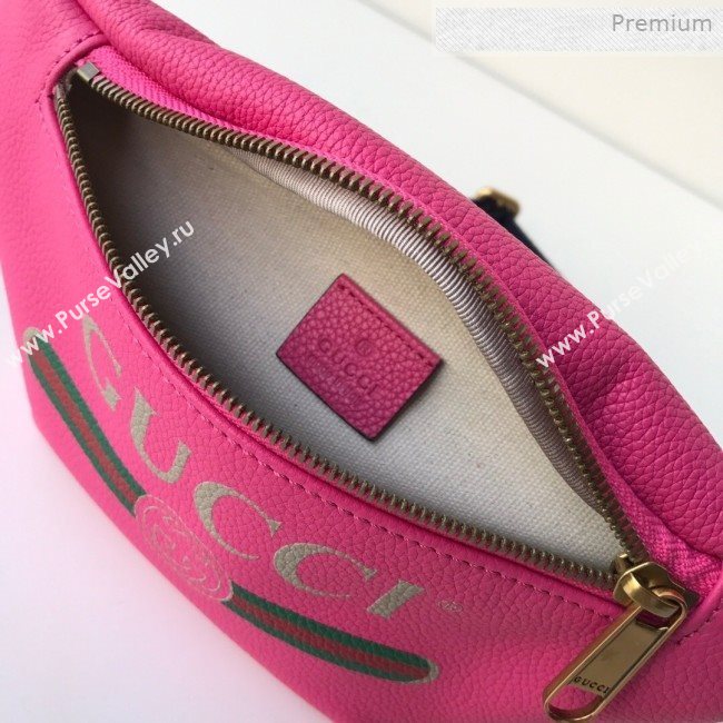 Gucci Logo Print Small Belt Bag 527792 Pink 2019 (DLH-0011306)