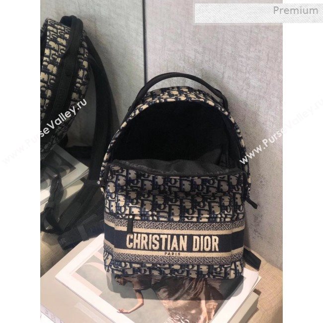 Dior Small Diortravel Original Blue Oblique Canvas Backpack 2019 (XXG-0011309)