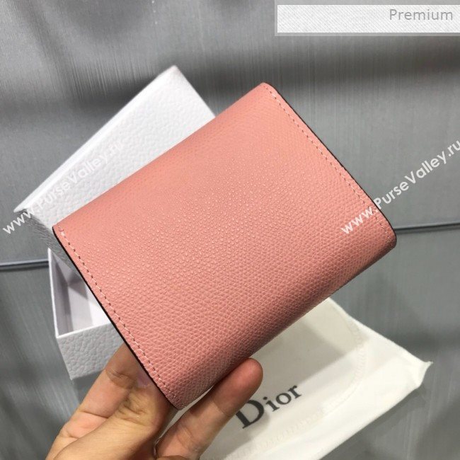 Dior Saddle Grained Calfskin Mini Flap Wallet Pink 2019 (XXG-0011311)