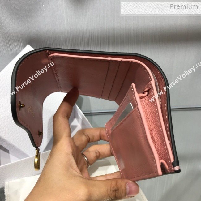 Dior Saddle Grained Calfskin Mini Flap Wallet Pink 2019 (XXG-0011311)