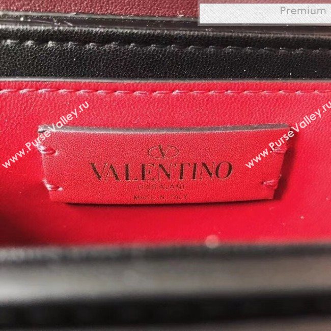 Valentino Supervee Supple Calfskin Maxi-Logo Crossbody Bag 1011S Burgundy 2020 (JD-0011320)
