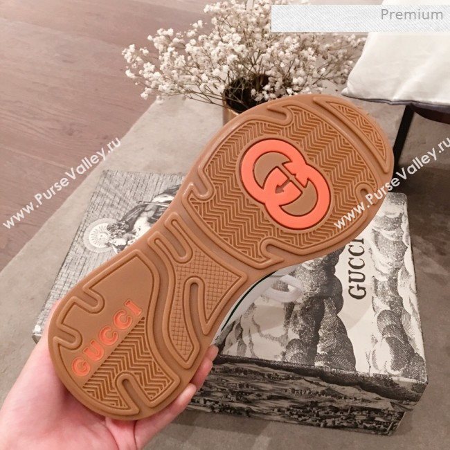 Gucci Ultrapace Leather and Mesh Mid-top Sneakers White (For Women and Men) (KL-0011611)