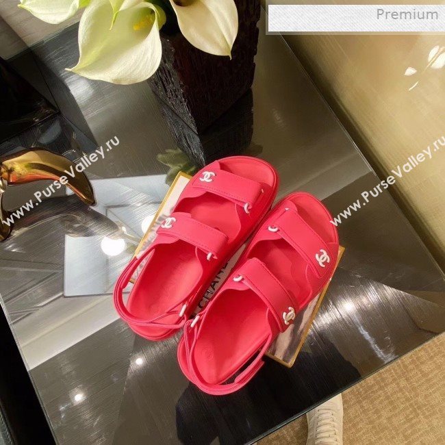 Chanel Strap Flat Sandals Red 2020 (MD-0011618)