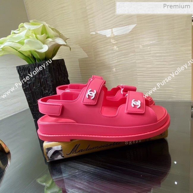 Chanel Strap Flat Sandals Red 2020 (MD-0011618)