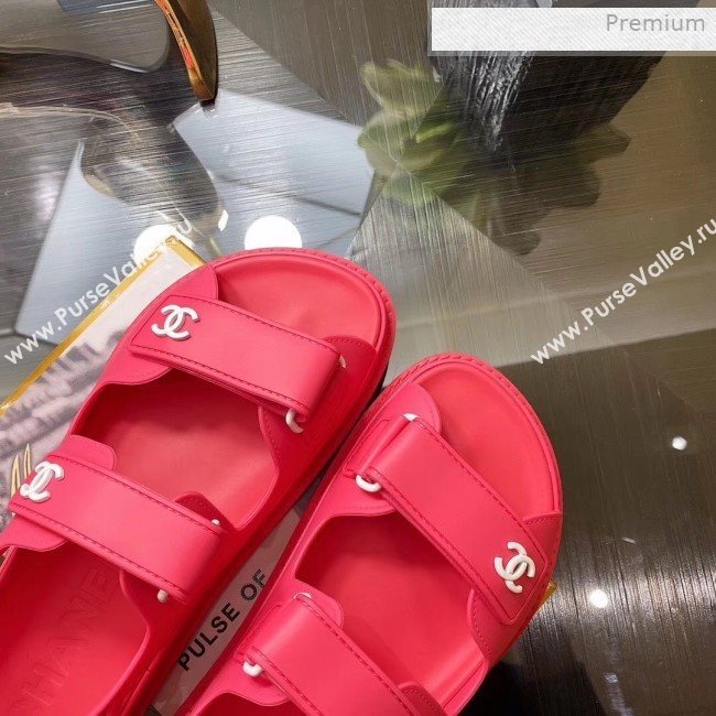 Chanel Strap Flat Sandals Red 2020 (MD-0011618)