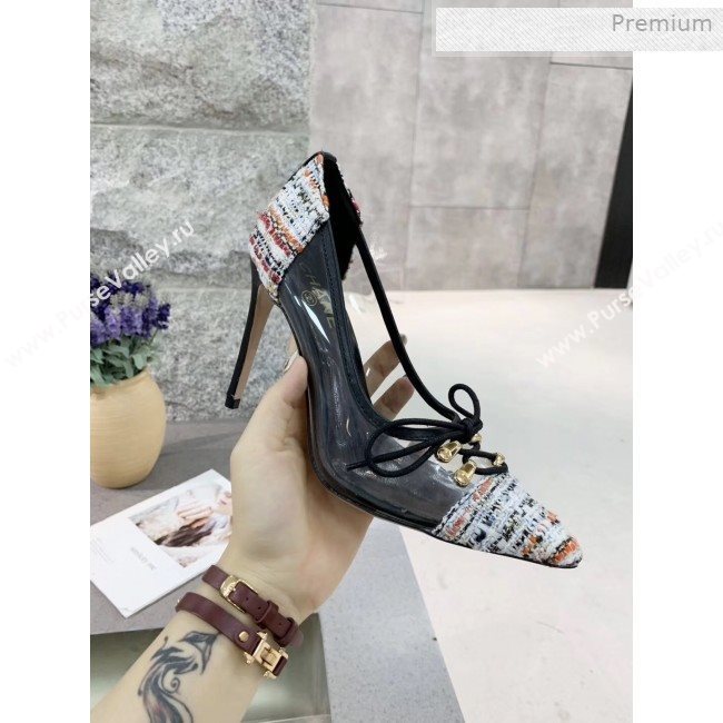 Chanel Tweed Transparent Lace-up High-Heel Pumps Multicolor 2019 (MD-0011624)