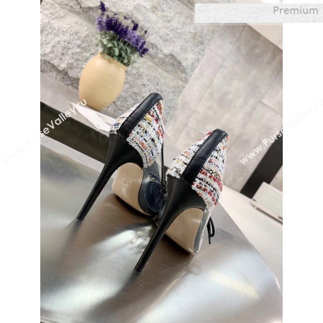Chanel Tweed Transparent Lace-up High-Heel Pumps Multicolor 2019 (MD-0011624)