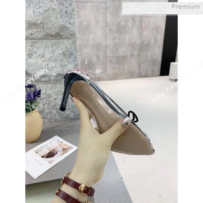 Chanel Tweed Transparent Lace-up High-Heel Pumps Multicolor 2019 (MD-0011624)