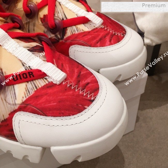 Dior D-Connect Phoenix Low-top Sneakers Red/Beige 2019 (KL-0011636)