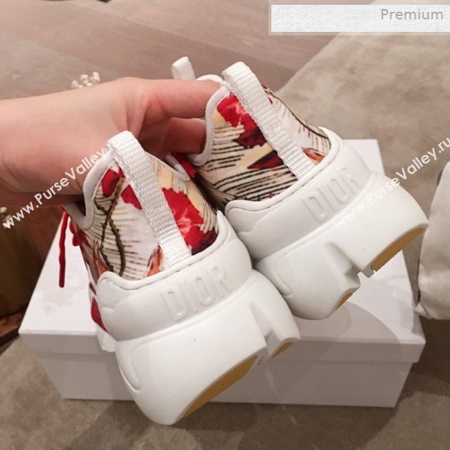 Dior D-Connect Phoenix Low-top Sneakers Red/Beige 2019 (KL-0011636)