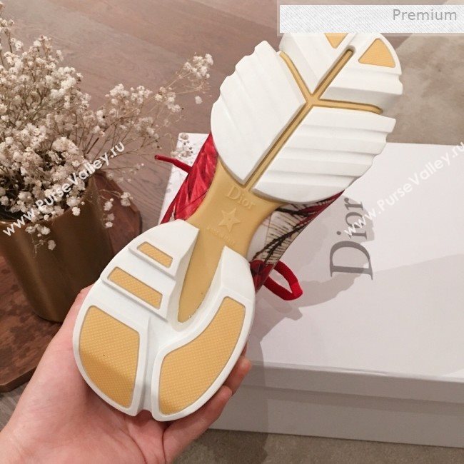 Dior D-Connect Phoenix Low-top Sneakers Red/Beige 2019 (KL-0011636)