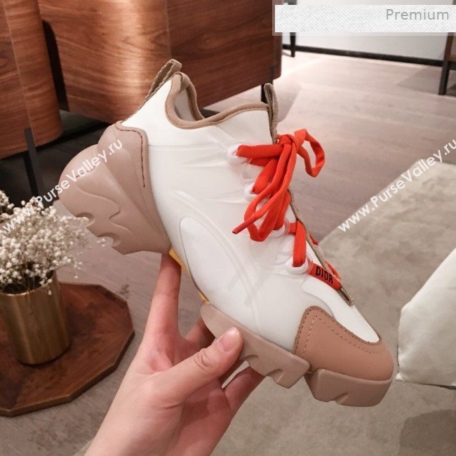 Dior D-Connect Neoprene Low-top Sneakers White/Orange 2019 (KL-0011637)