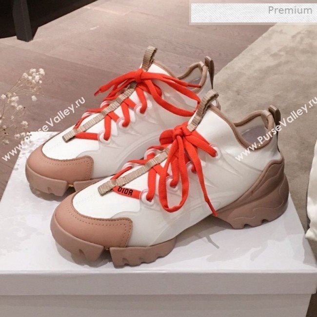 Dior D-Connect Neoprene Low-top Sneakers White/Orange 2019 (KL-0011637)