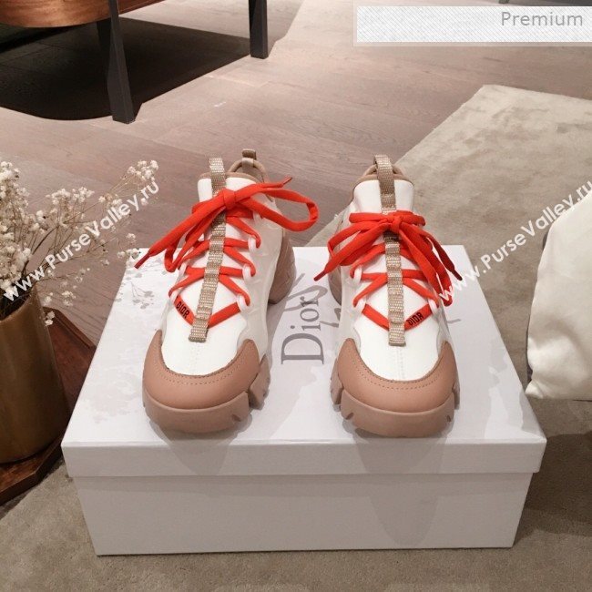 Dior D-Connect Neoprene Low-top Sneakers White/Orange 2019 (KL-0011637)