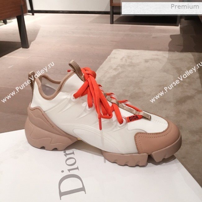 Dior D-Connect Neoprene Low-top Sneakers White/Orange 2019 (KL-0011637)