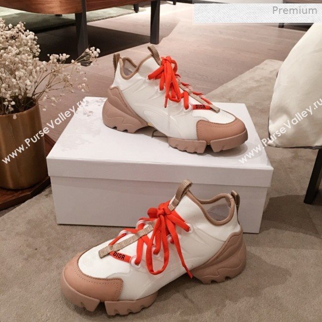 Dior D-Connect Neoprene Low-top Sneakers White/Orange 2019 (KL-0011637)