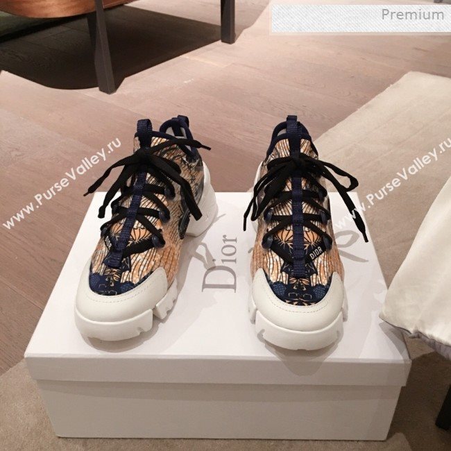 Dior D-Connect Butterfly Neoprene Low-top Sneakers Beige 2019 (KL-0011640)