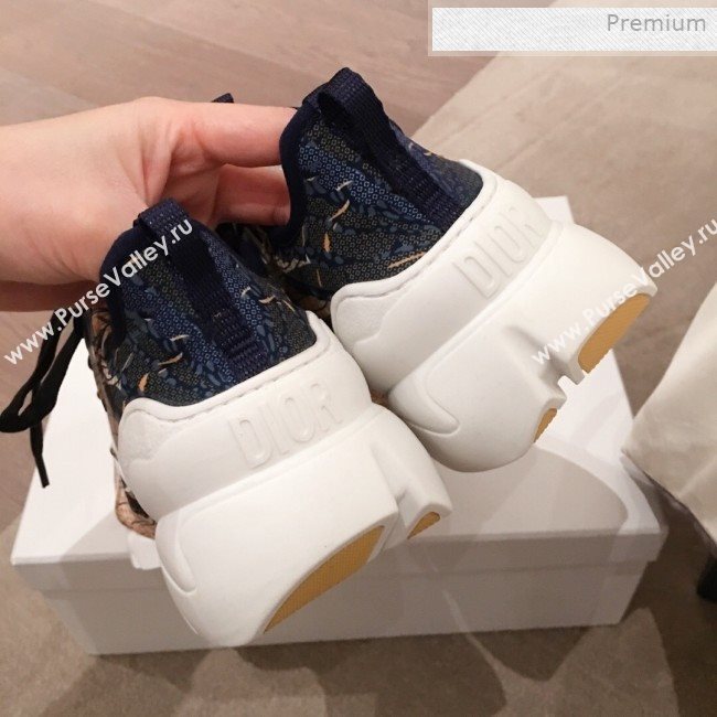 Dior D-Connect Butterfly Neoprene Low-top Sneakers Beige 2019 (KL-0011640)