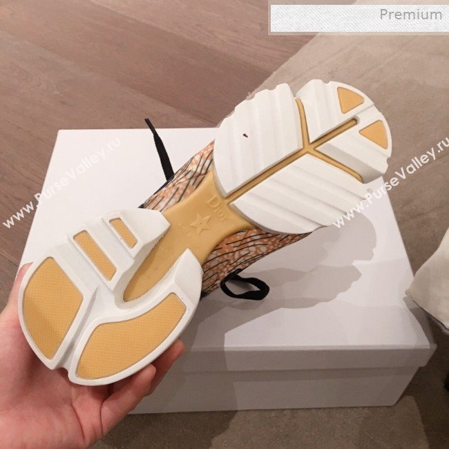 Dior D-Connect Butterfly Neoprene Low-top Sneakers Beige 2019 (KL-0011640)