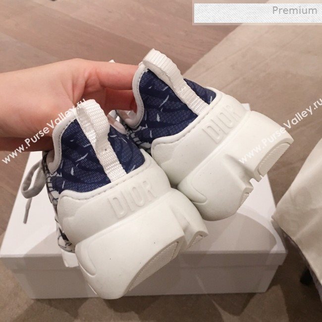 Dior D-Connect Butterfly Neoprene Low-top Sneakers Navy Blue 2019 (KL-0011639)