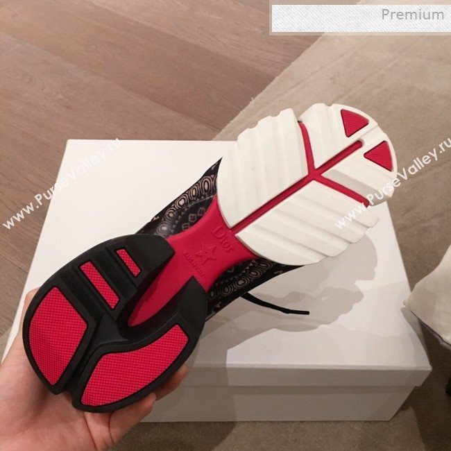 Dior D-Connect Fireworks Neoprene Low-top Sneakers Black/Orange 2019 (KL-0011643)