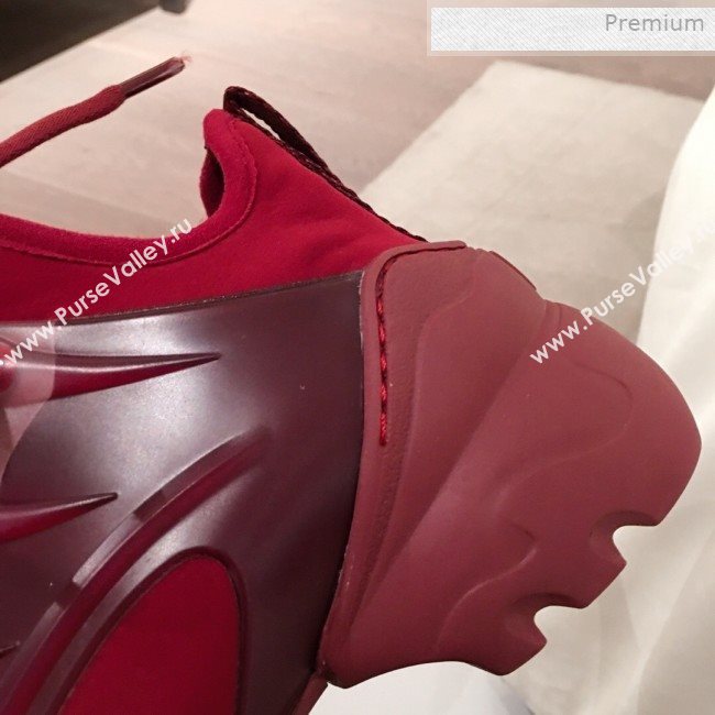 Dior D-Connect Neoprene Low-top Sneakers Burgundy 2019 (KL-0011646)